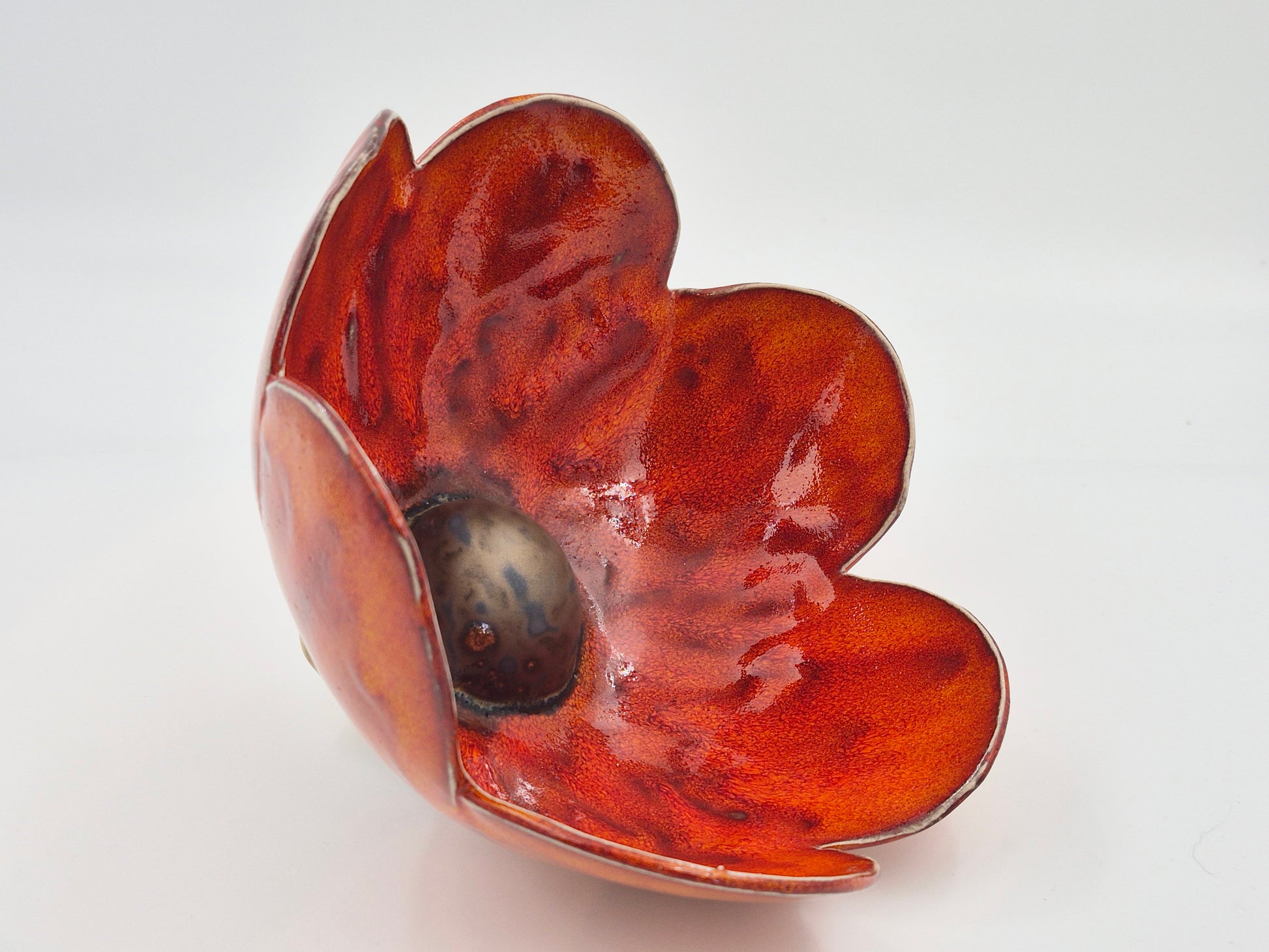 Stor Orange haveblomst - (uden stang)