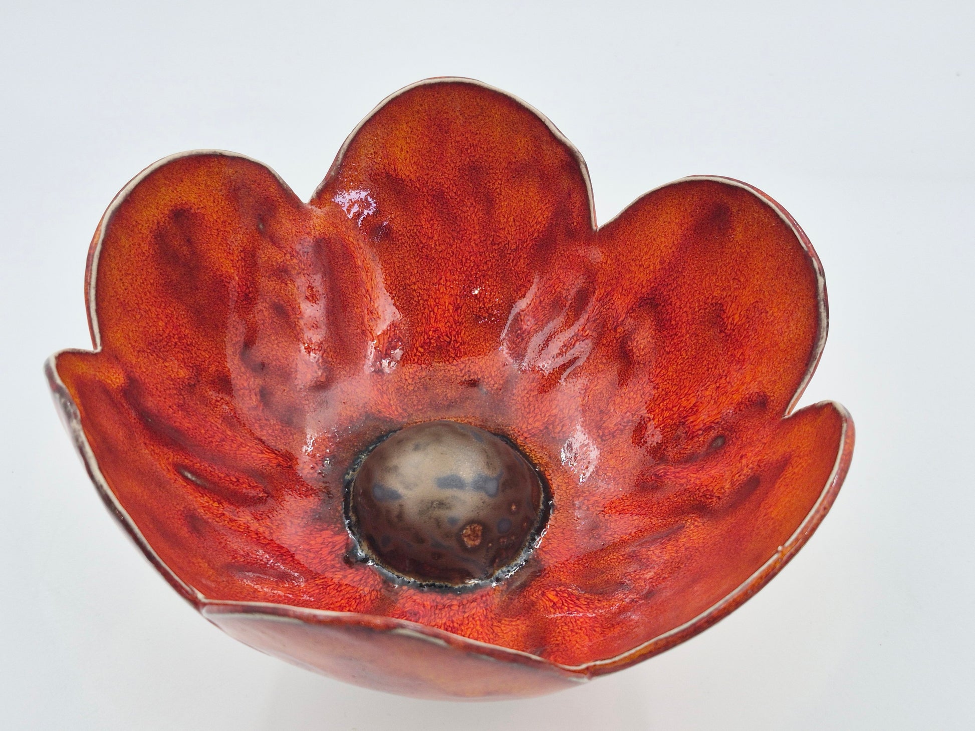 Stor Orange haveblomst - (uden stang)