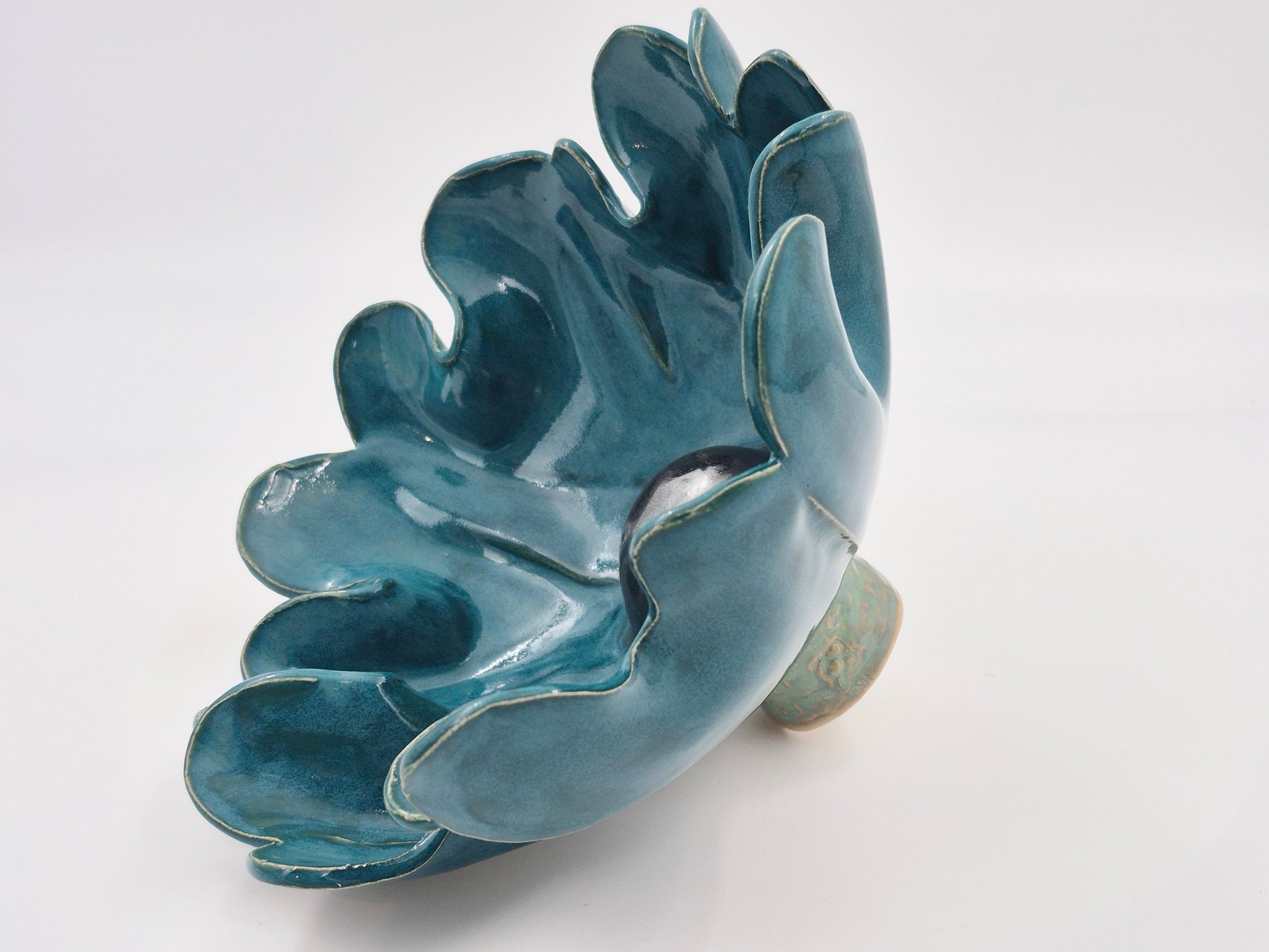 Stor Mørk Turkis haveblomst - (uden stang)