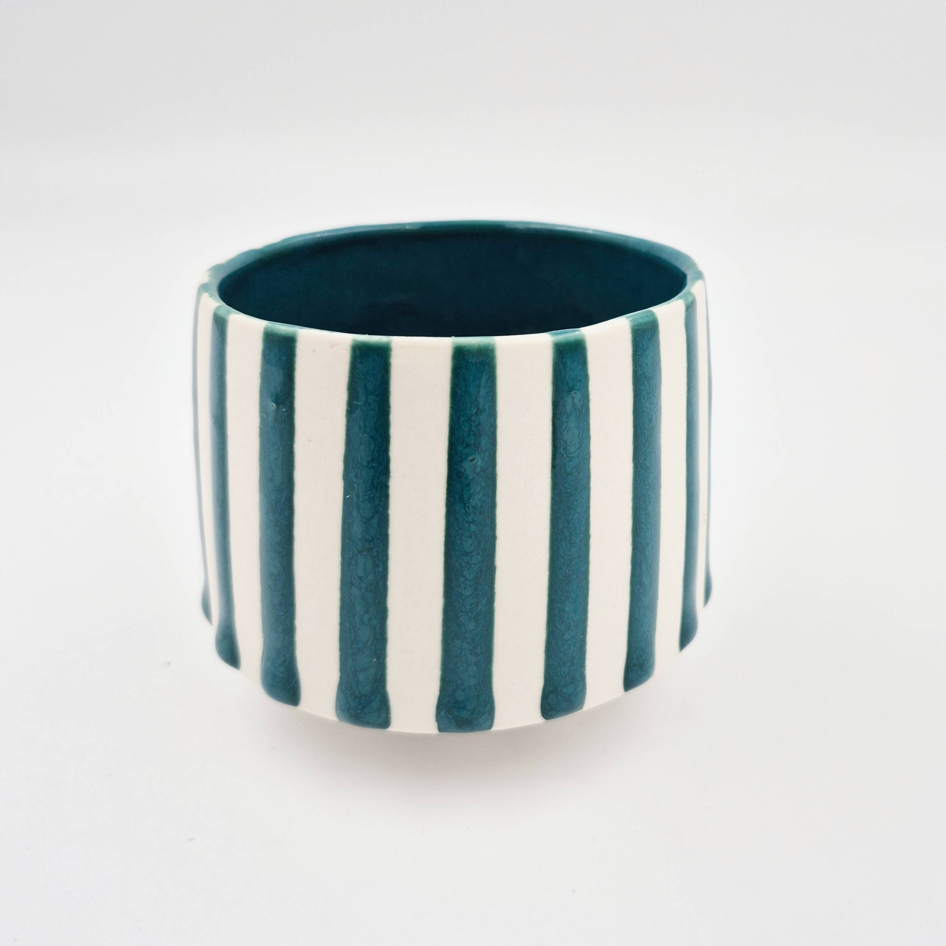 Porcelænskop med Striber (2,5 dl, Højde 8 cm)