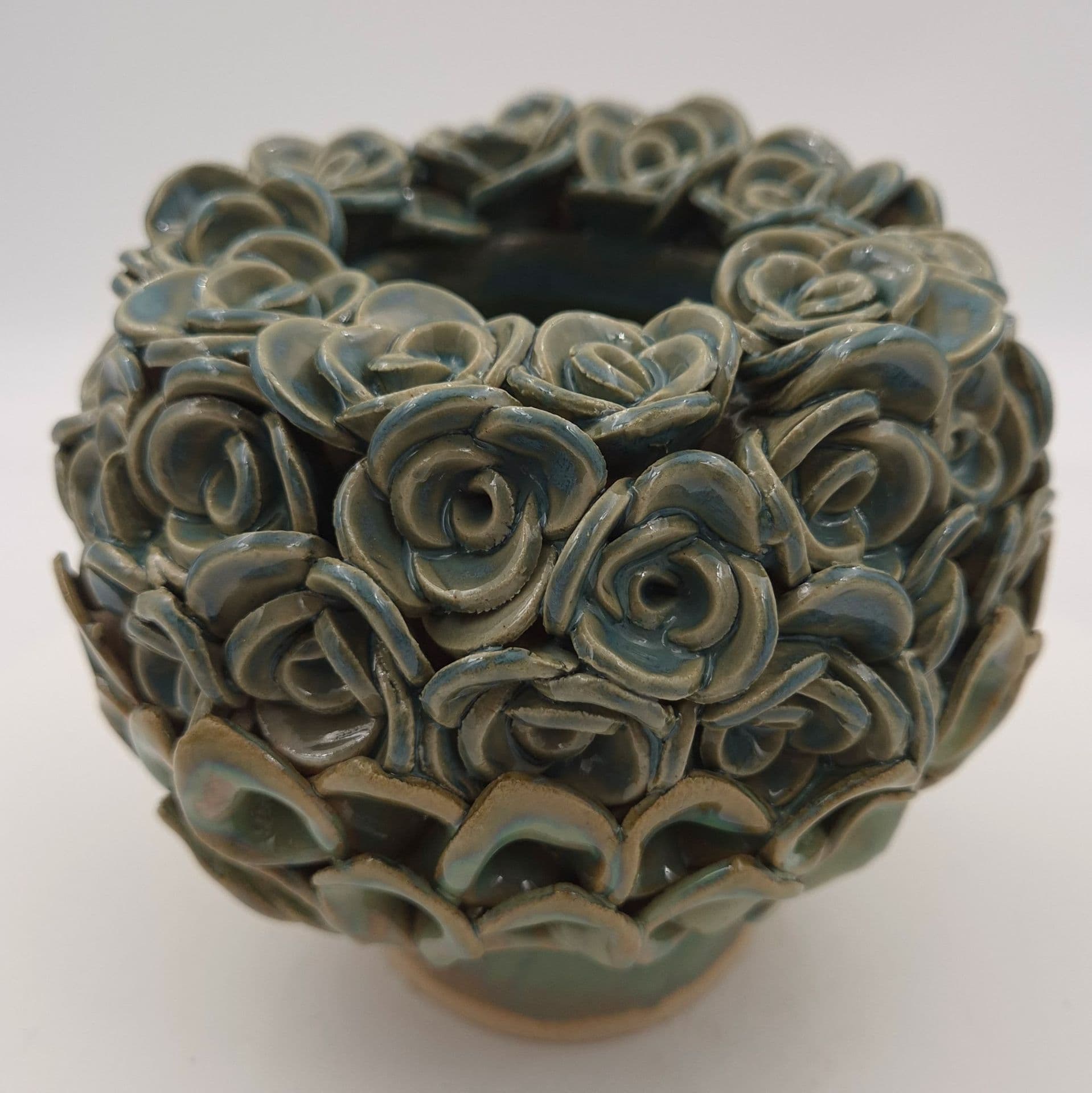 Hortensia knop – grøn glasur - medie 2