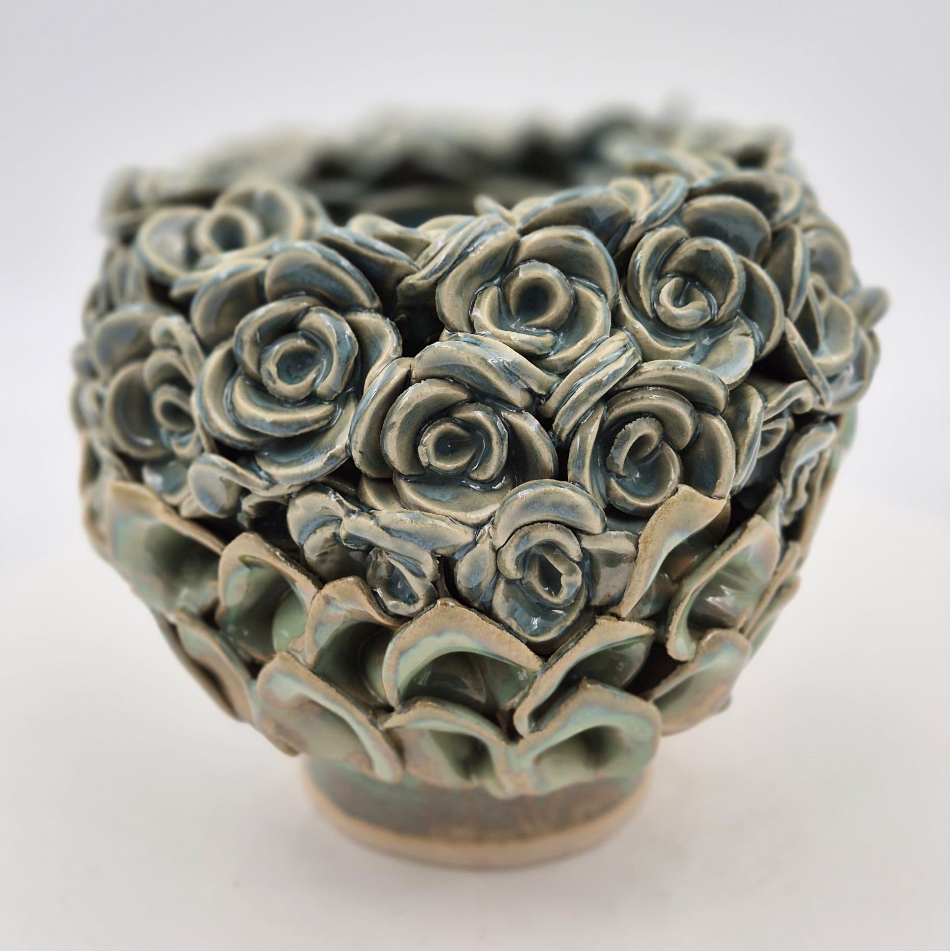 Hortensia knop – grøn glasur - medie 3