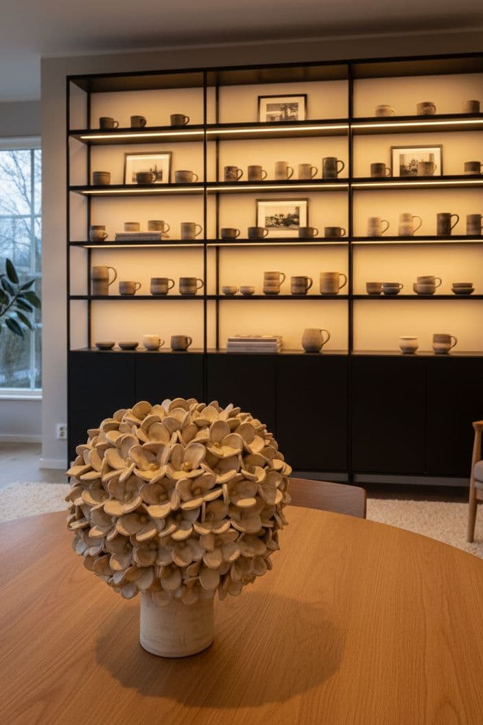 Jasmin vase - mat gul - medie 12