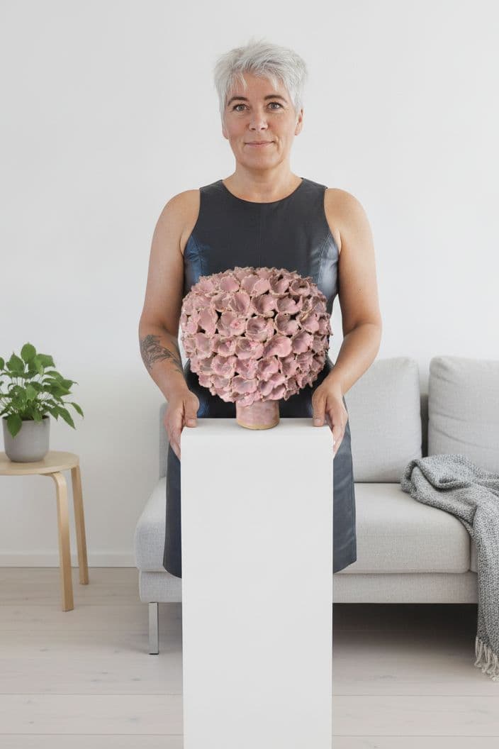 Stor lyserød allium vase  - medie 7