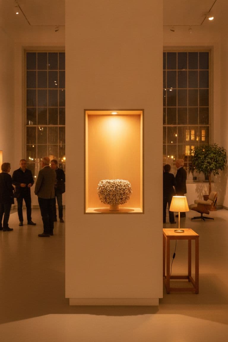 Stor Jasmin vase - råhvid  - medie 4