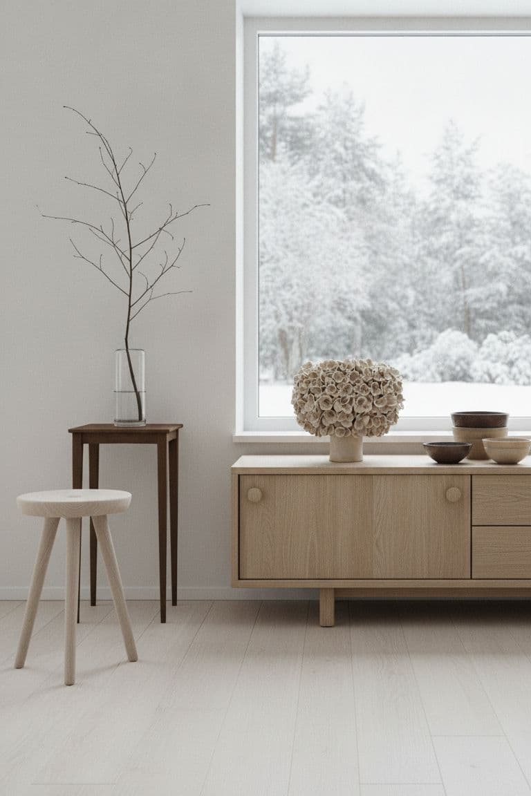 Stor Jasmin vase - råhvid  - medie 7