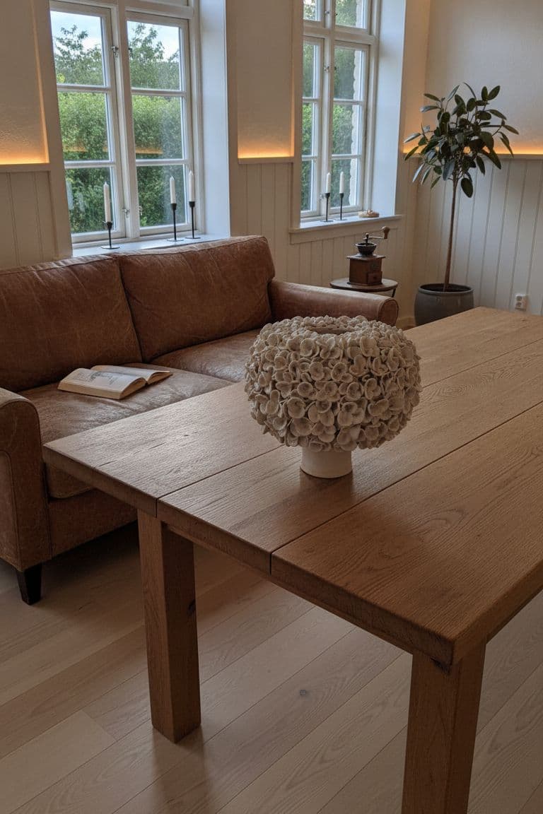 Stor Jasmin vase - råhvid  - medie 8