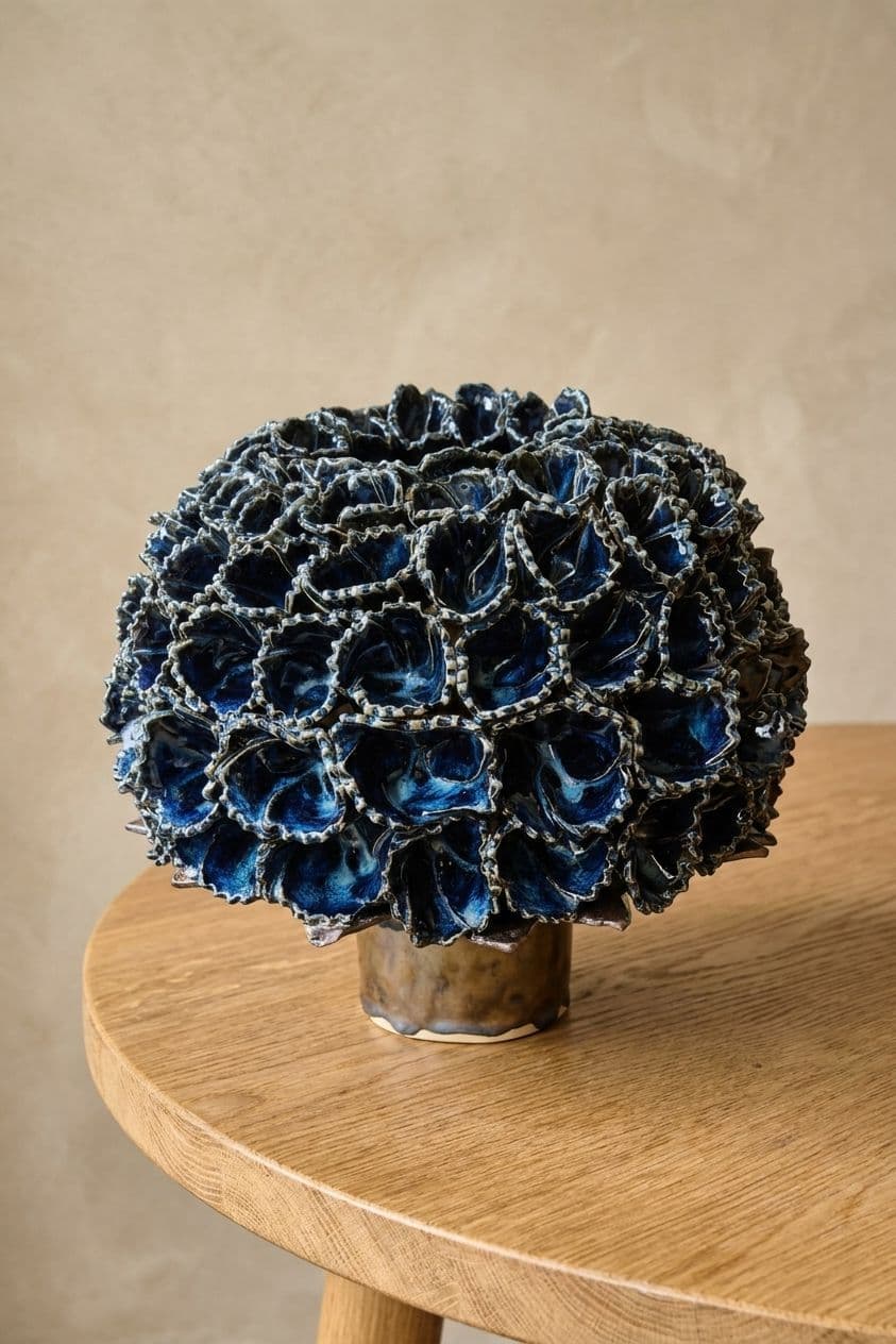 Mørkeblå Allium vase