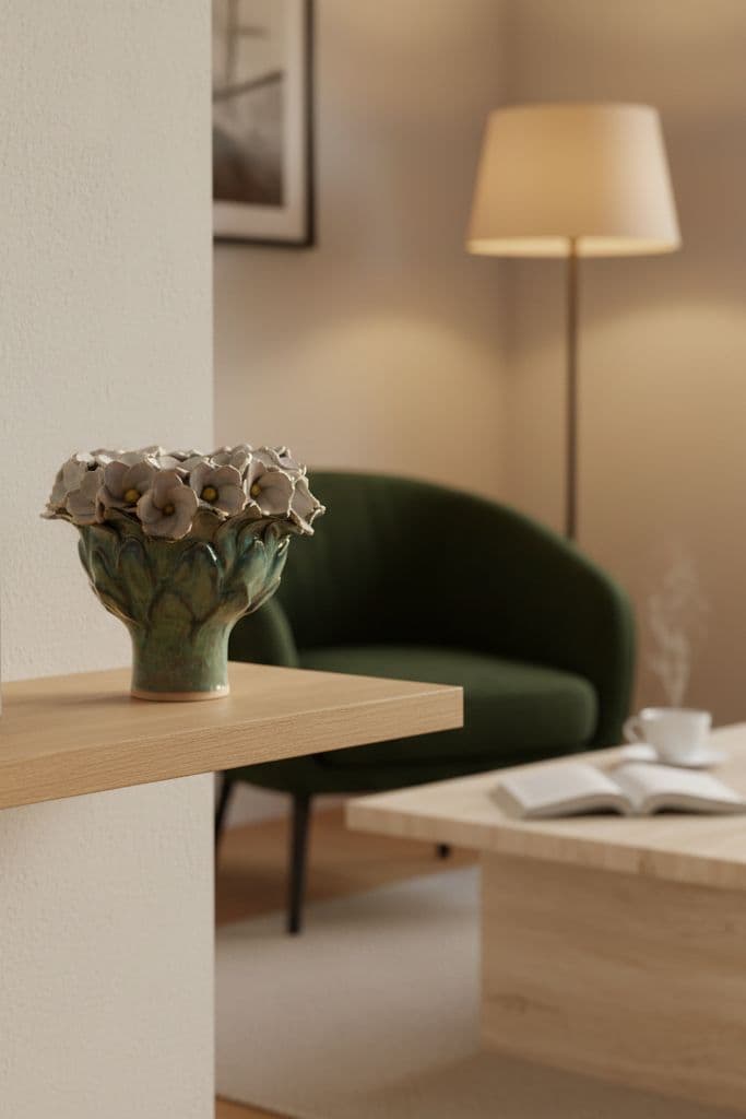 Lille vase med blomsterkrans - medie 4