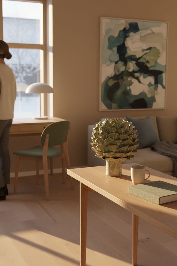 Artiskok vase - Lys grøn - medie 5