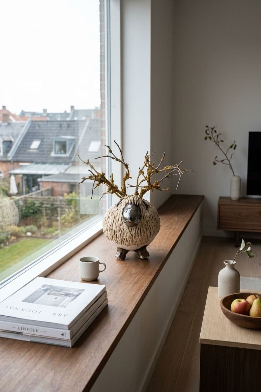 Stort rensdyr hvidt - 24 cm - medie 2