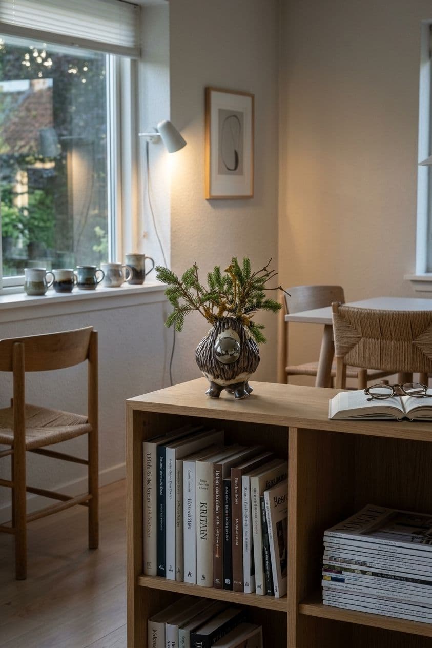 Rensdyr hvidt og brunt - 14 cm - medie 3
