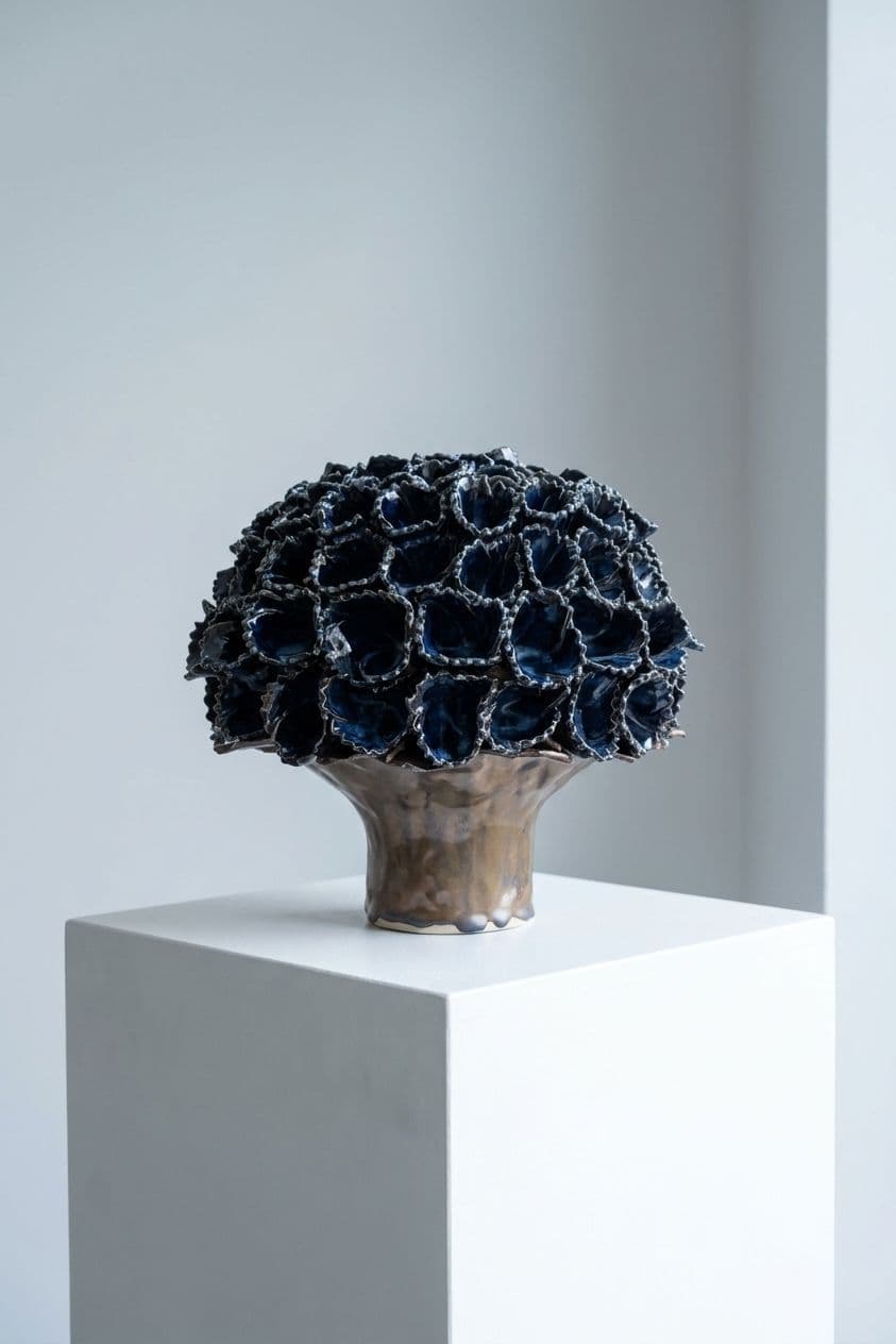 Mørkeblå Allium vase - medie 11