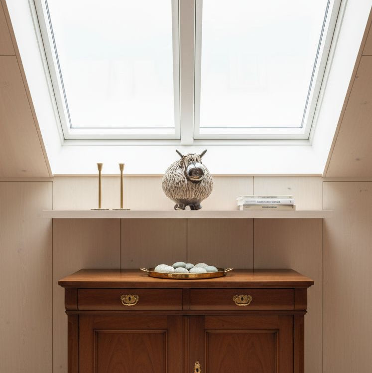 Stor højlandsko brunmeleret - 24 cm