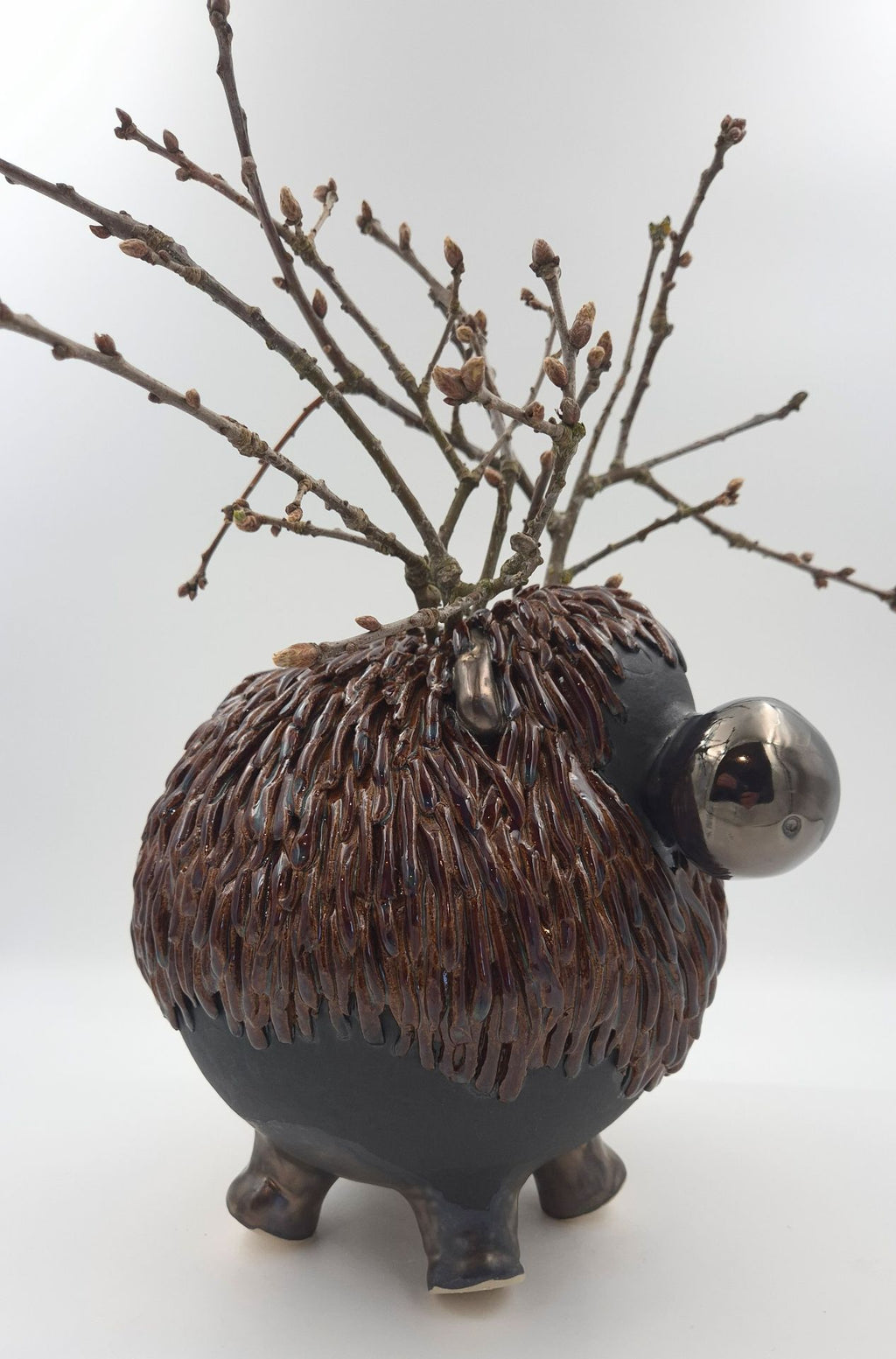 Stort rensdyr Brun/Sort - 24 cm