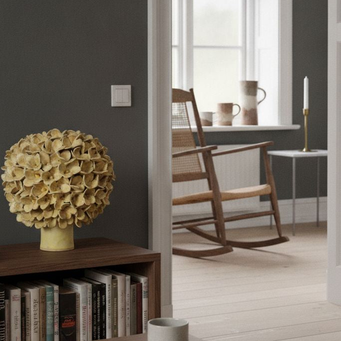 Stor Jasmin vase - mat gul