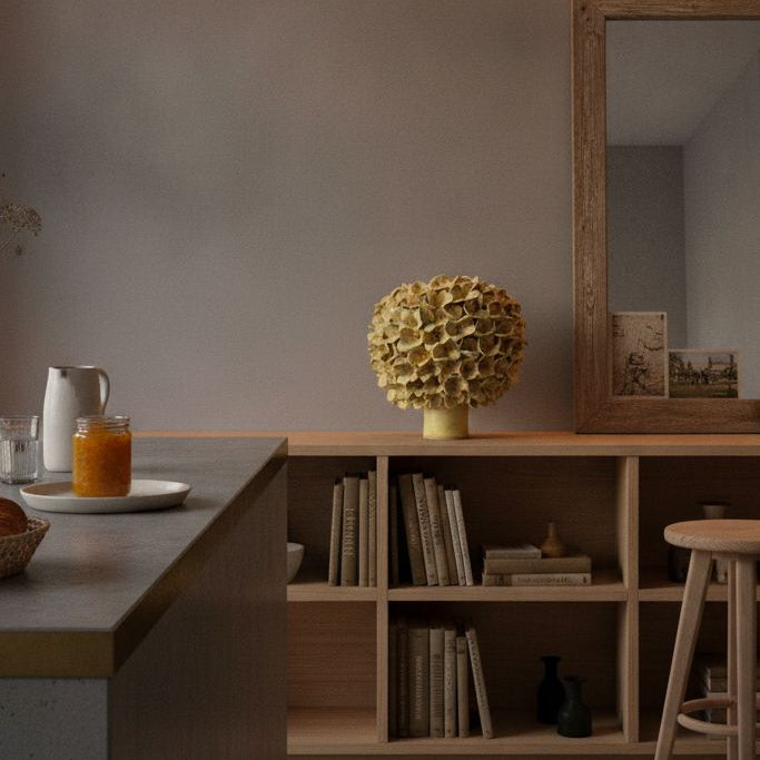 Stor Jasmin vase - mat gul
