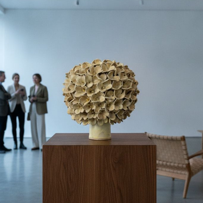 Stor Jasmin vase - mat gul