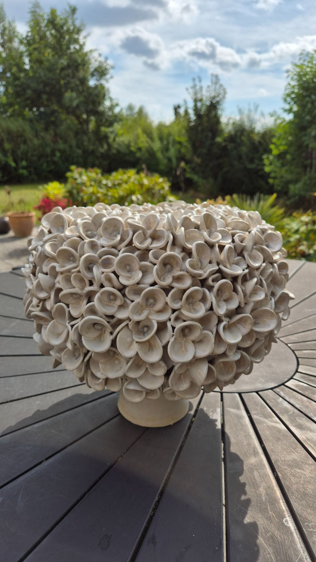 Stor Jasmin vase - råhvid 