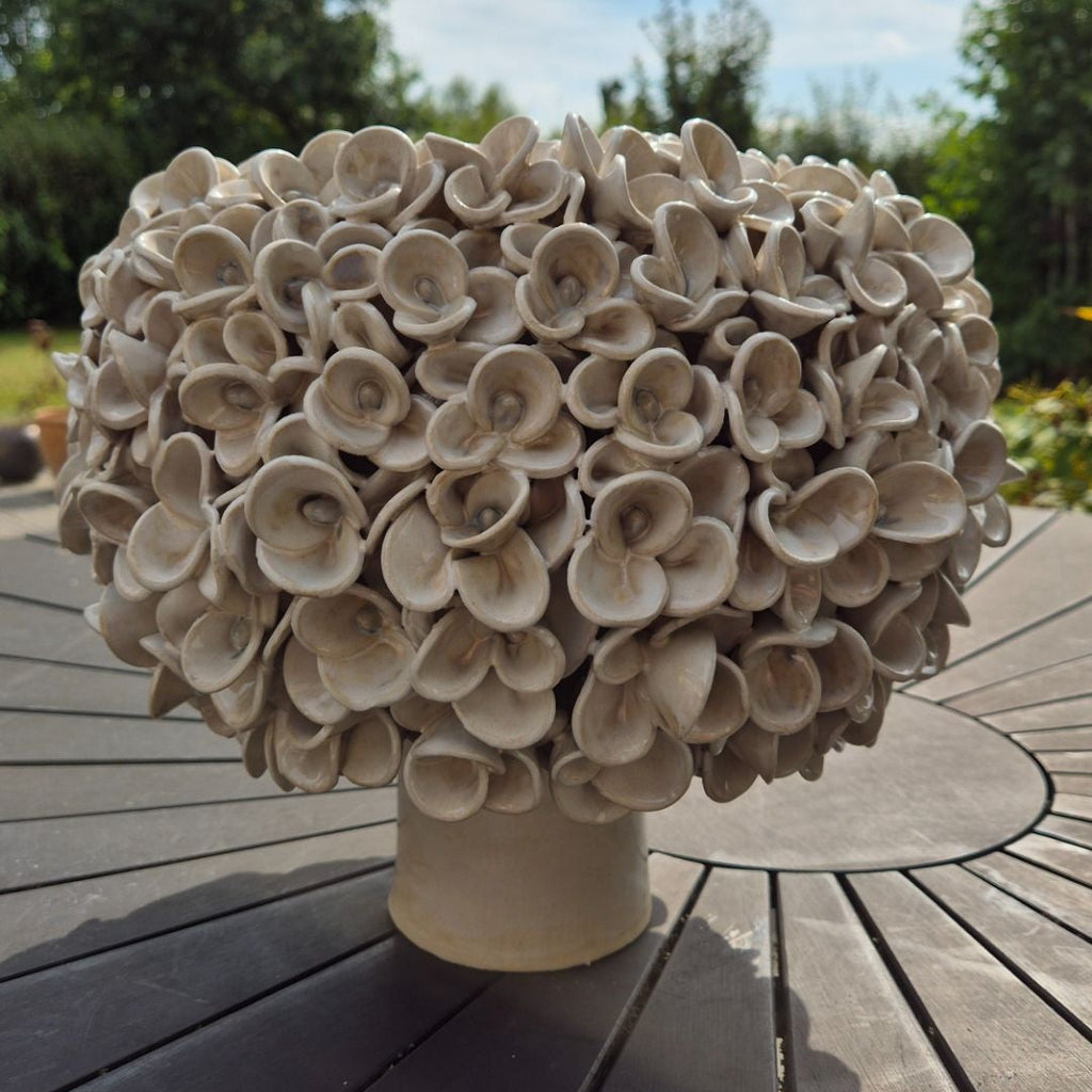 Stor Jasmin vase - råhvid 