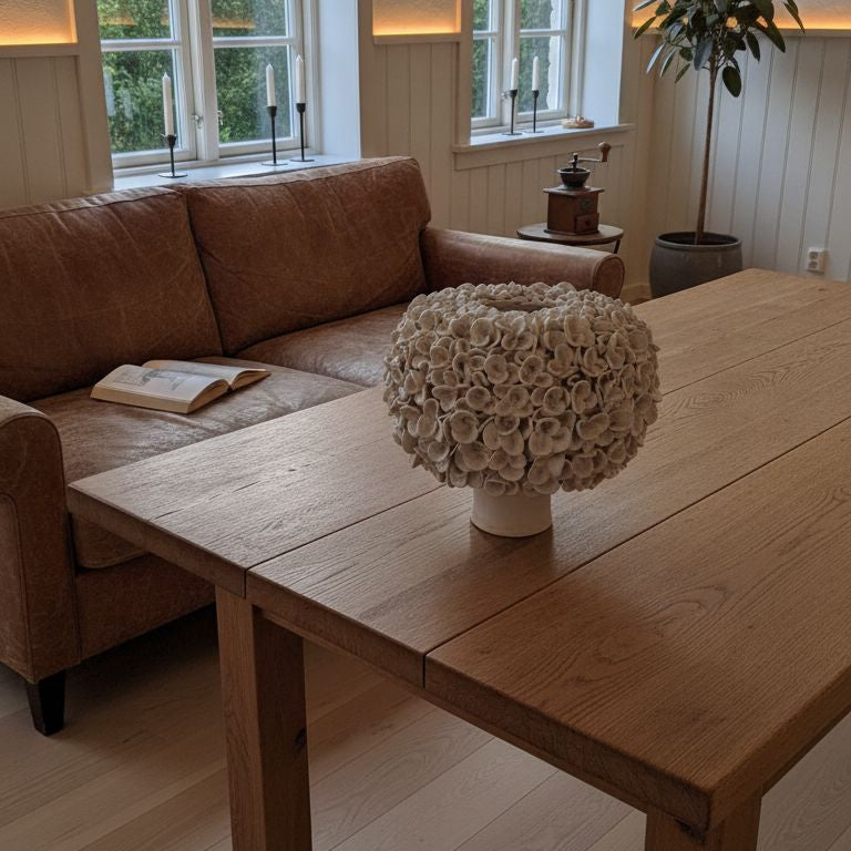 Stor Jasmin vase - råhvid 