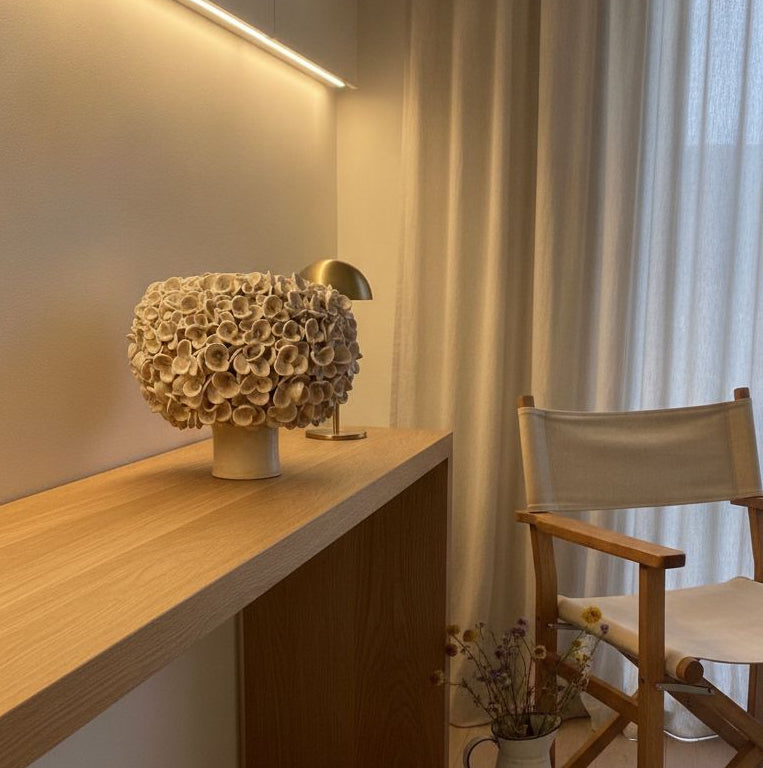 Stor Jasmin vase - råhvid 