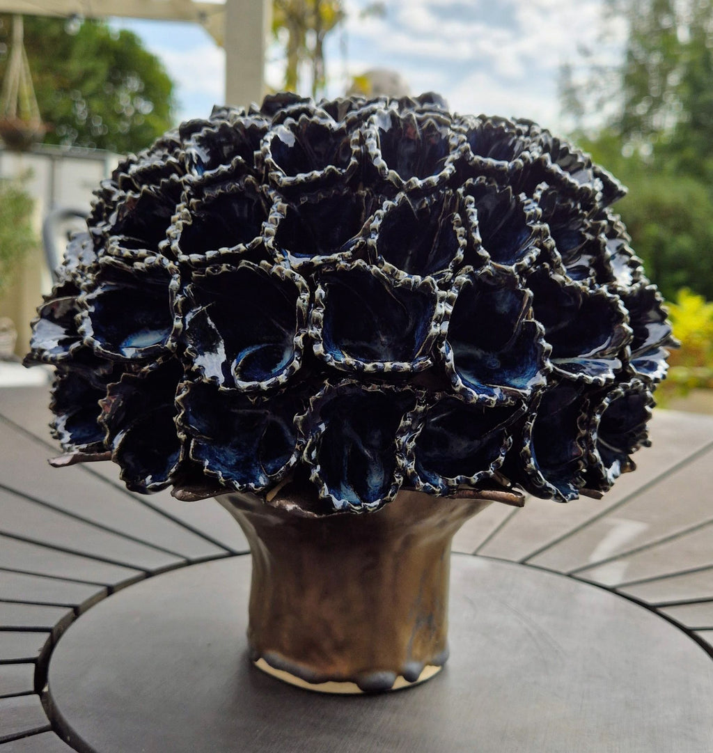 Mørkeblå Allium vase