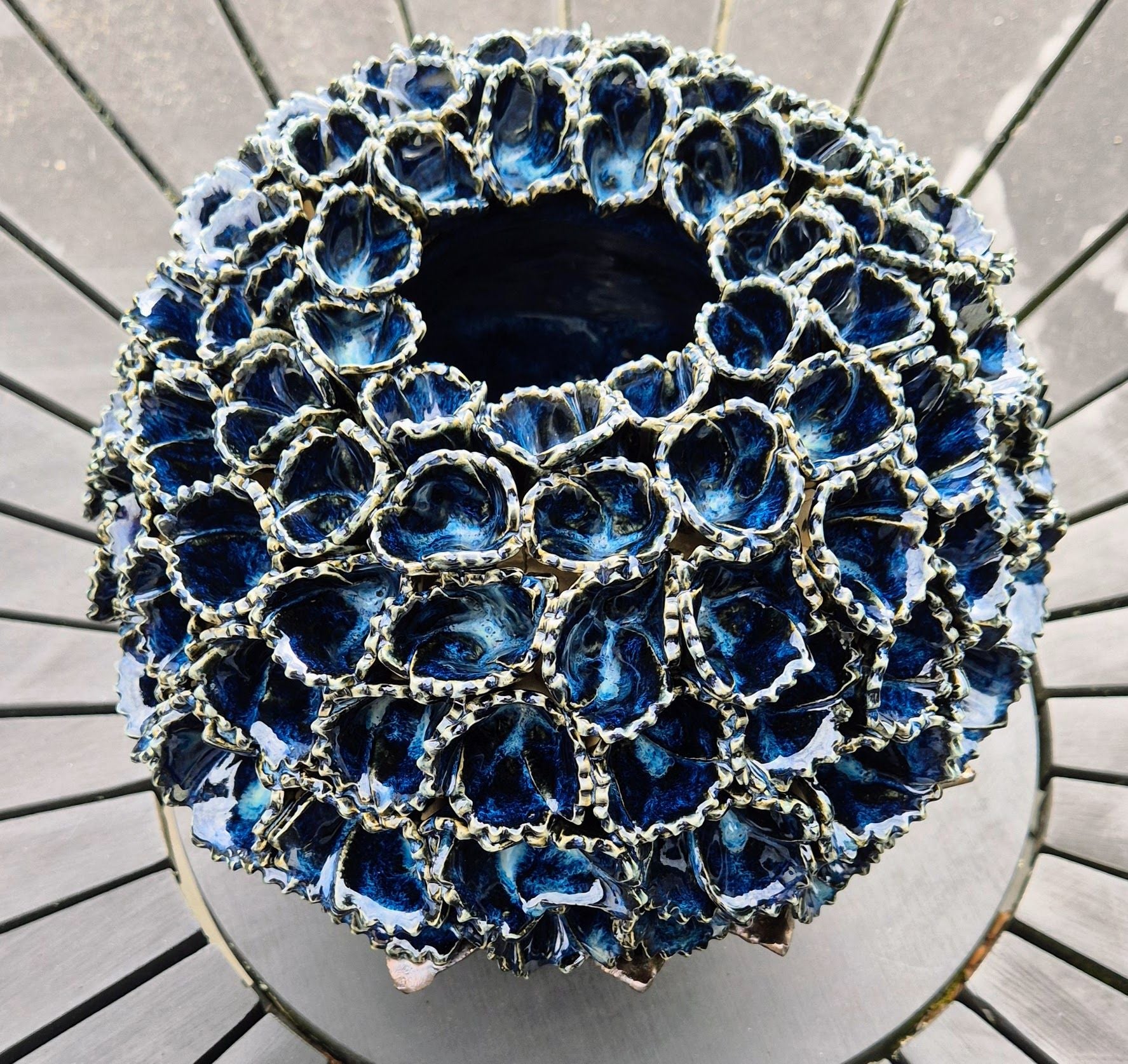Mørkeblå Allium vase