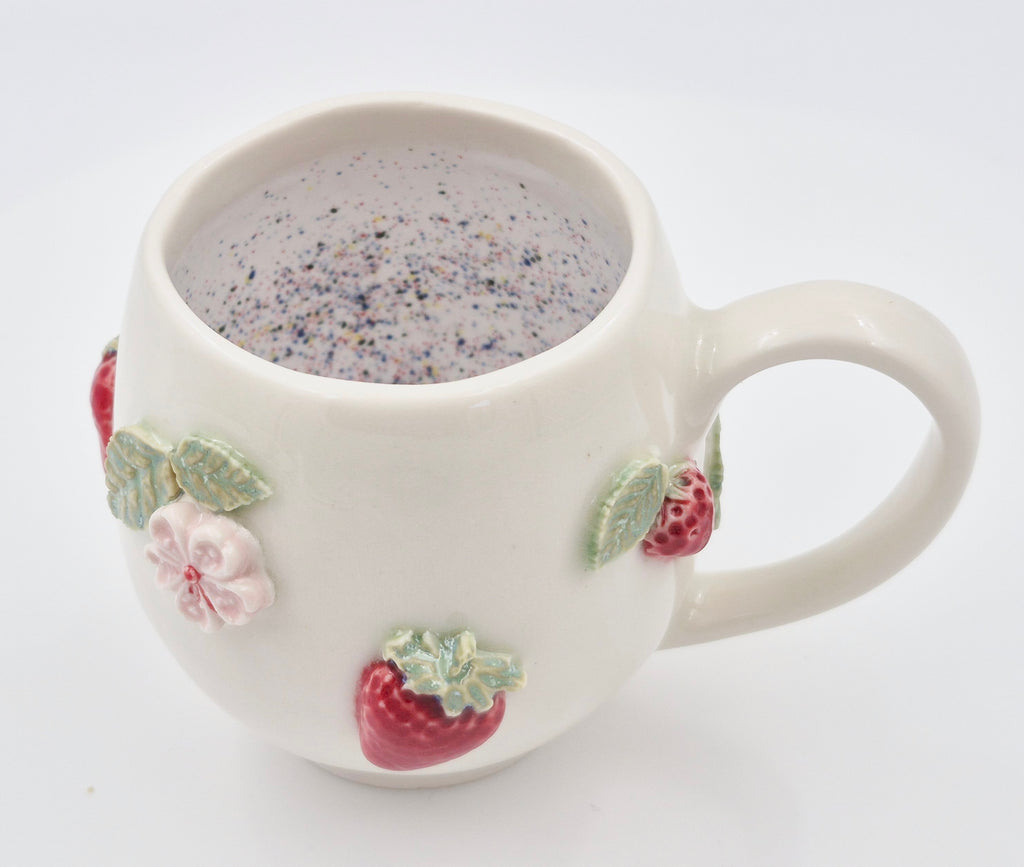 Flower mug in porcelain clay (height 9 cm, 2.5 dl)