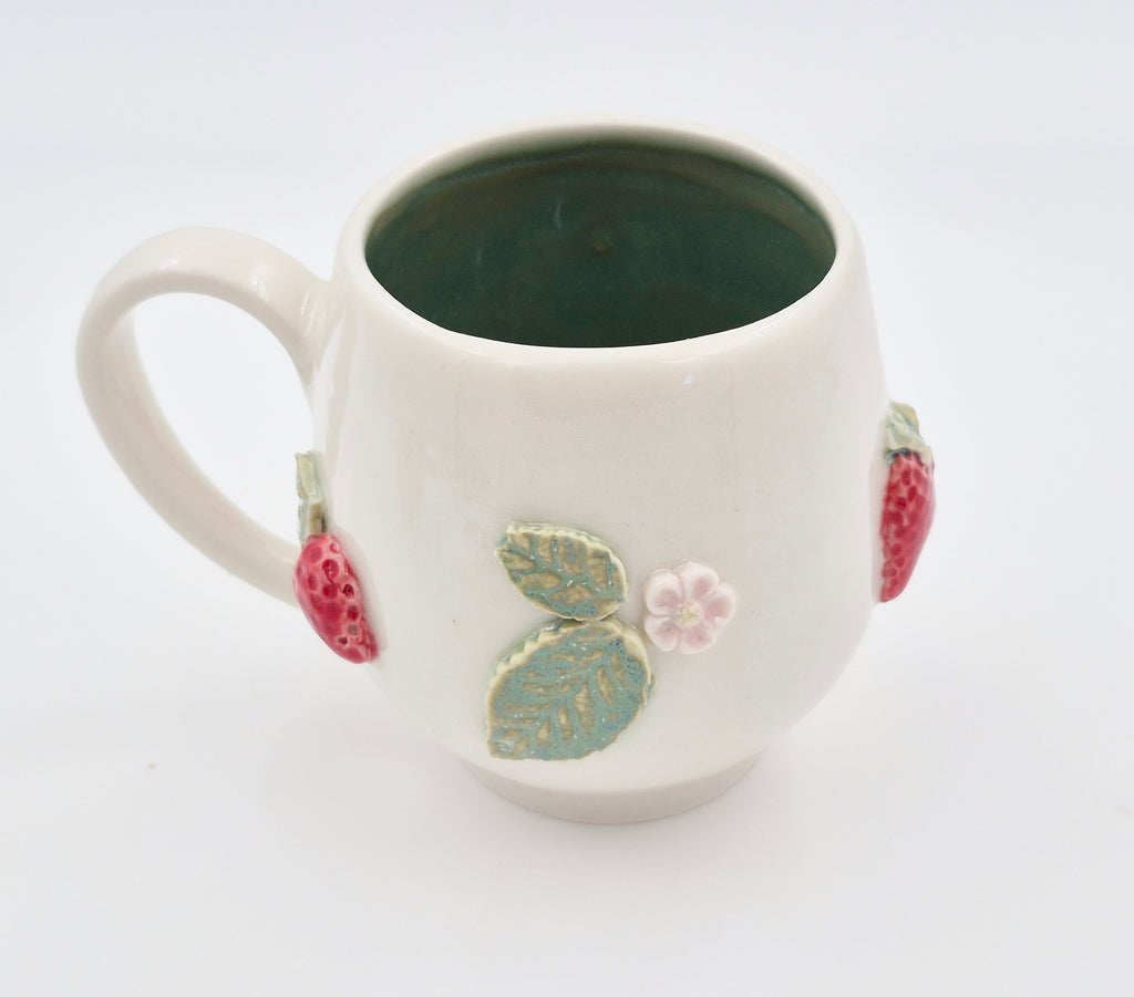 Flower mug in porcelain clay (height 9 cm, 2.5 dl)