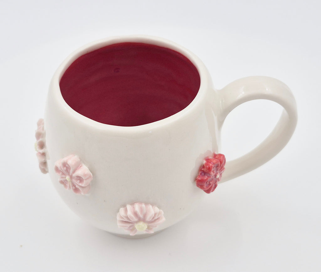 Flower mug in porcelain clay (height 9 cm, 2.5 dl)