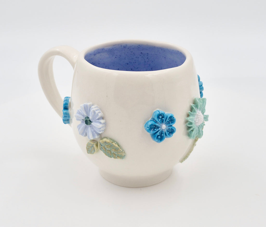 Flower mug in porcelain clay (height 9 cm, 2.5 dl)