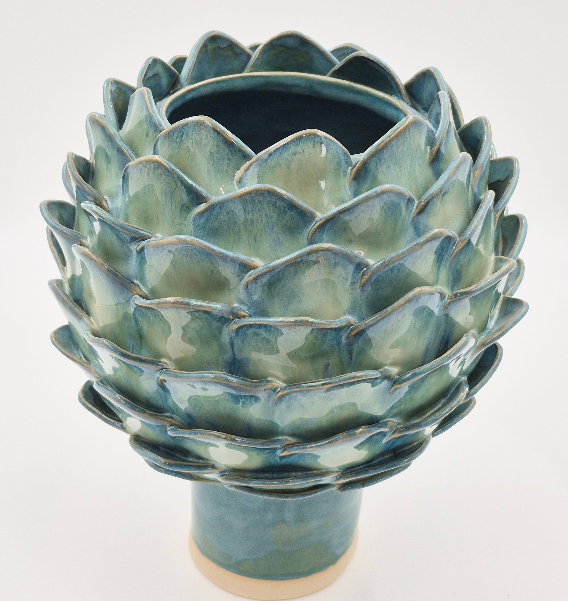 Koglevase - Blågrøn