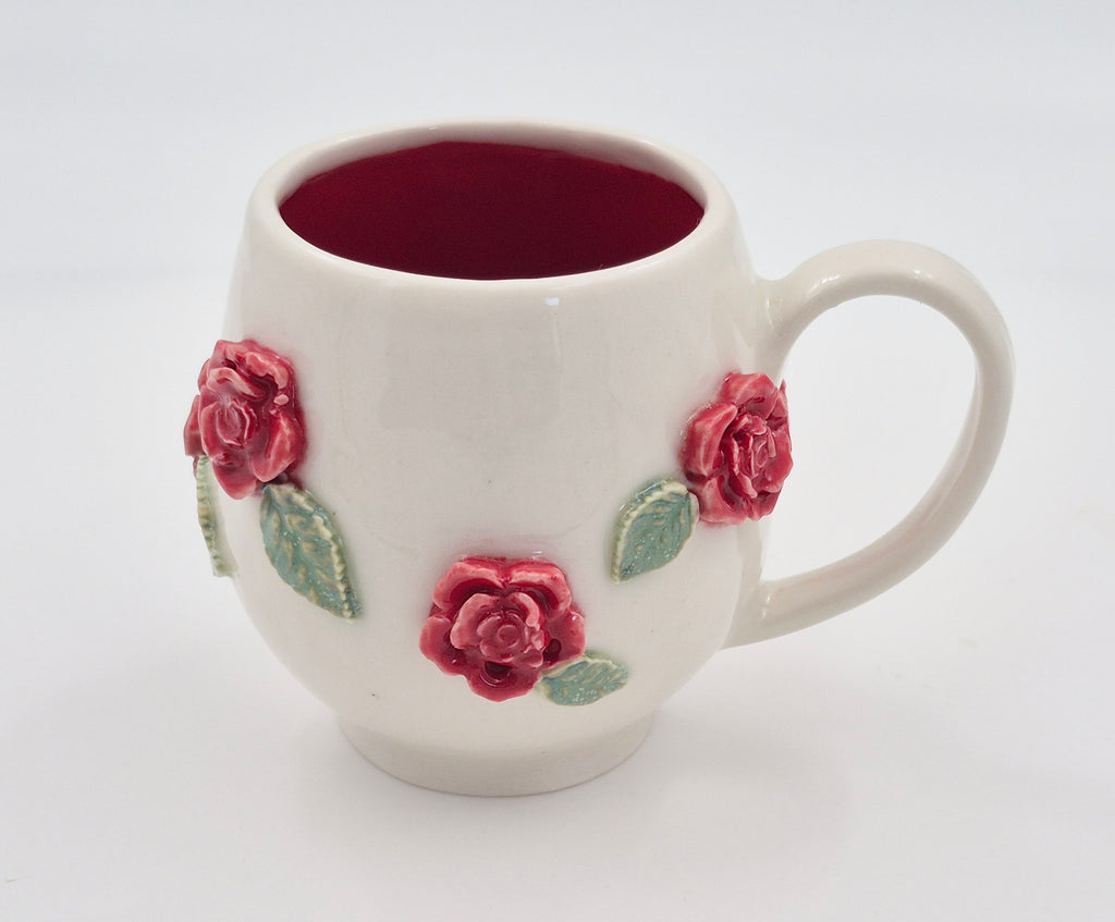 Flower mug in porcelain clay (height 9 cm, 2.5 dl)