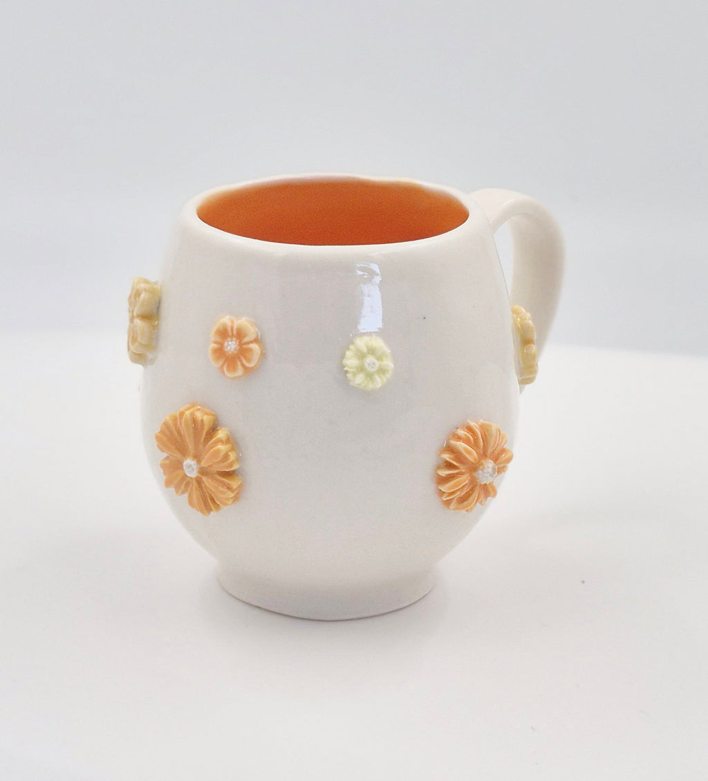 Flower mug in porcelain clay (height 9 cm, 2.5 dl)