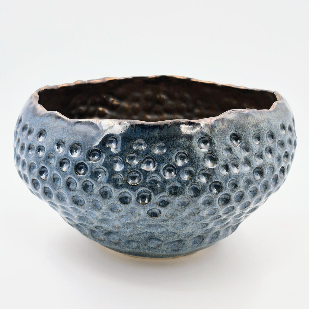 Stor håndlavet stentøjsskål / fad