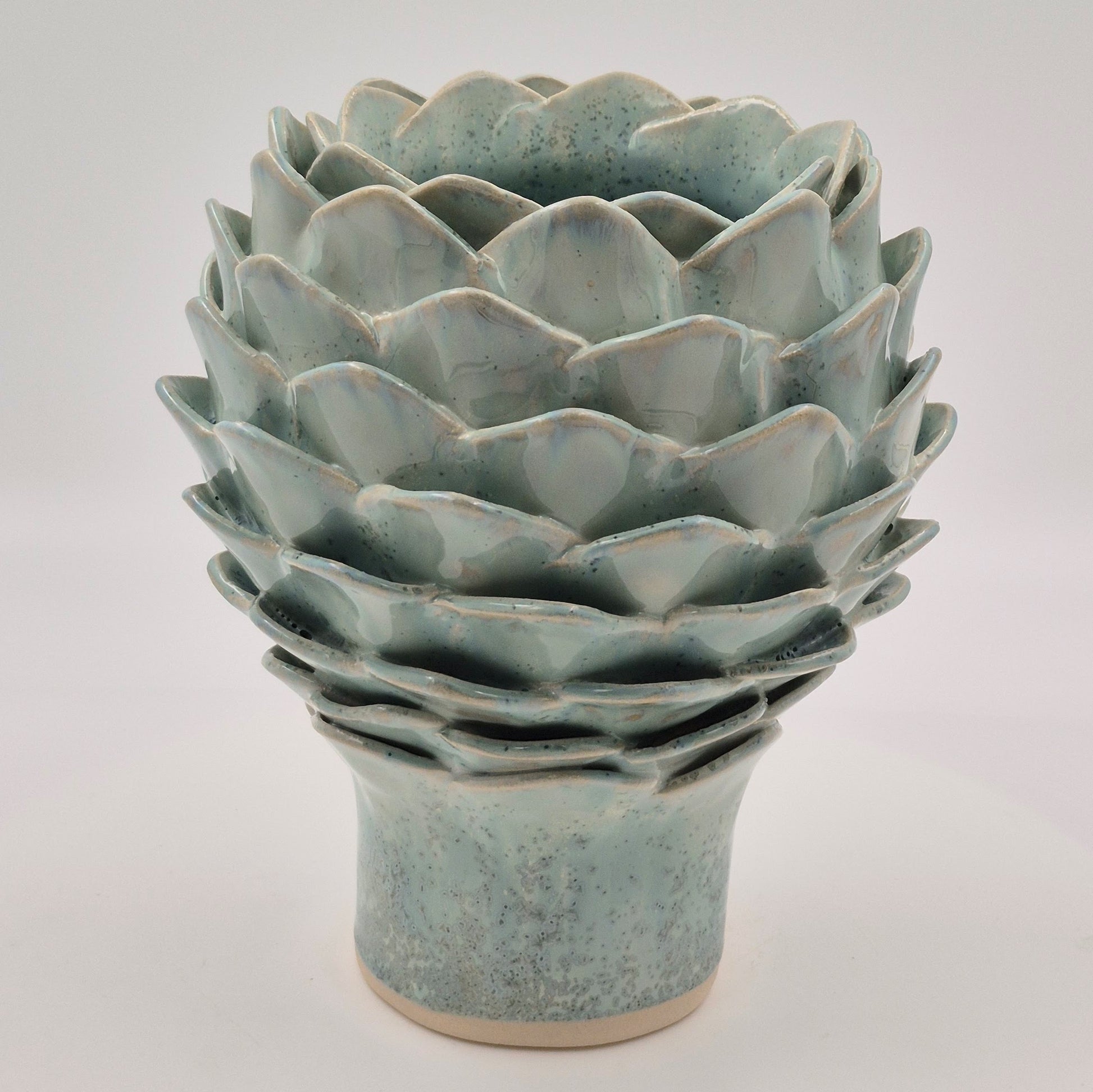 Lille lyseblå koglevase