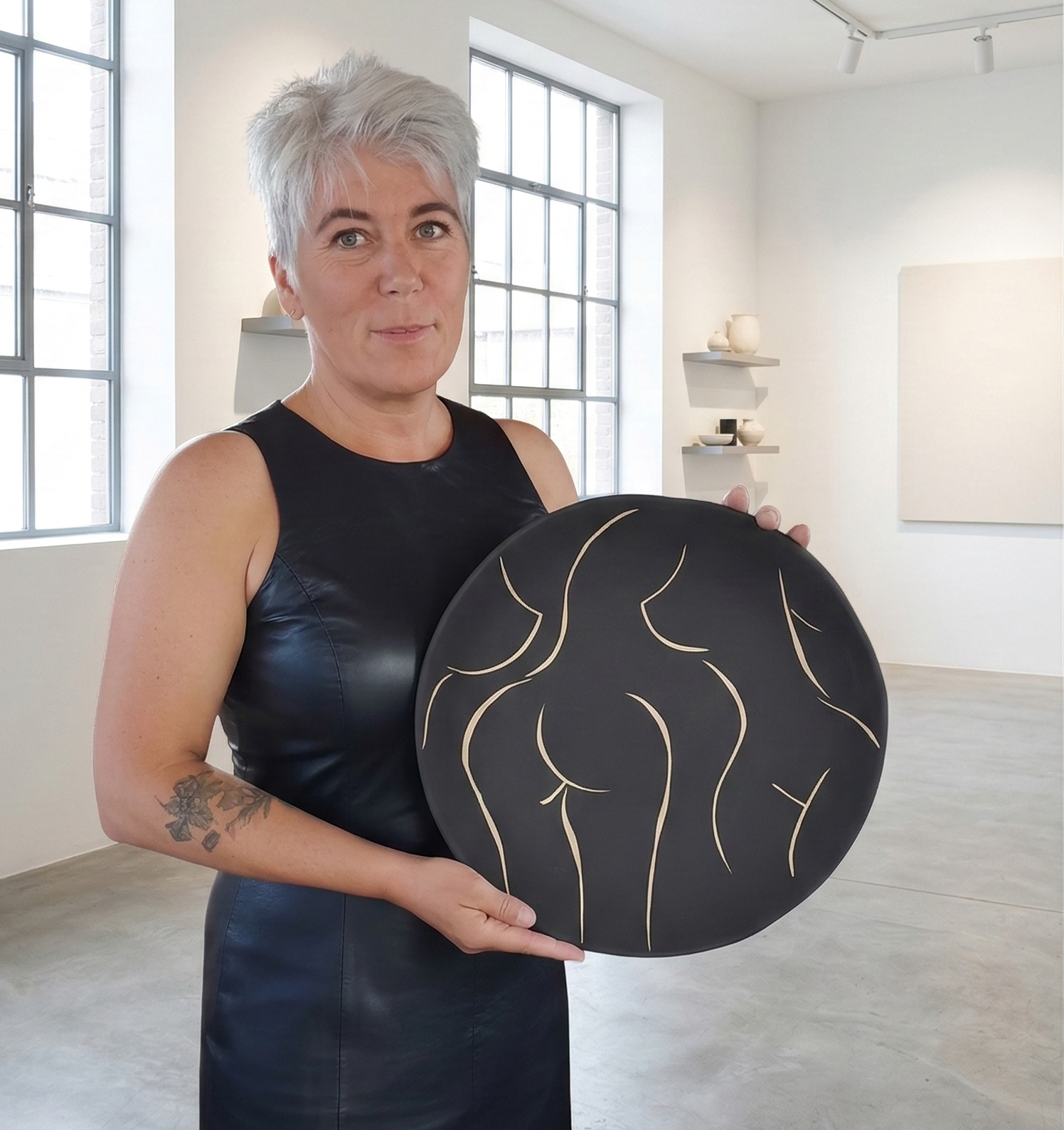 Fad med kvindekroppe – mat sort