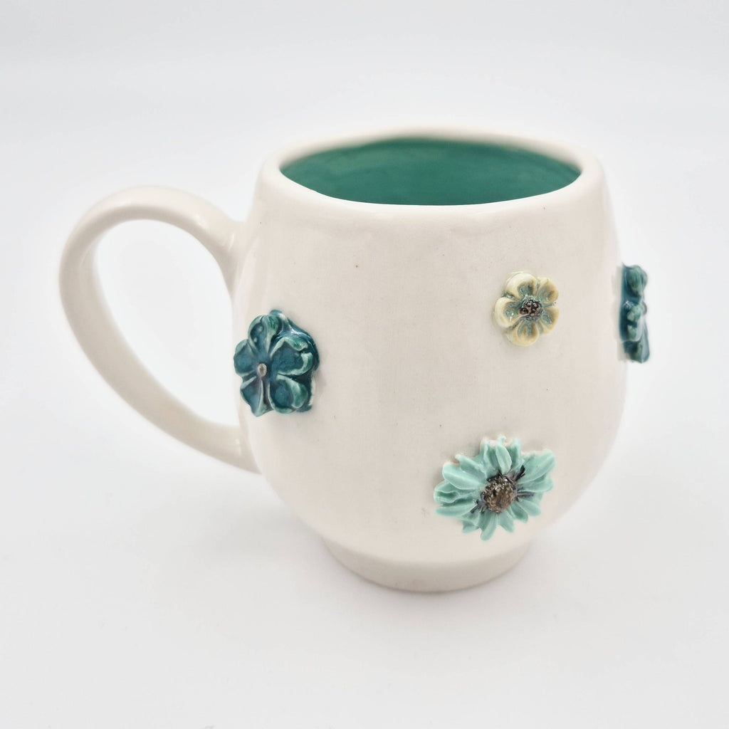 Flower mug in porcelain clay (height 9 cm, 2.5 dl)