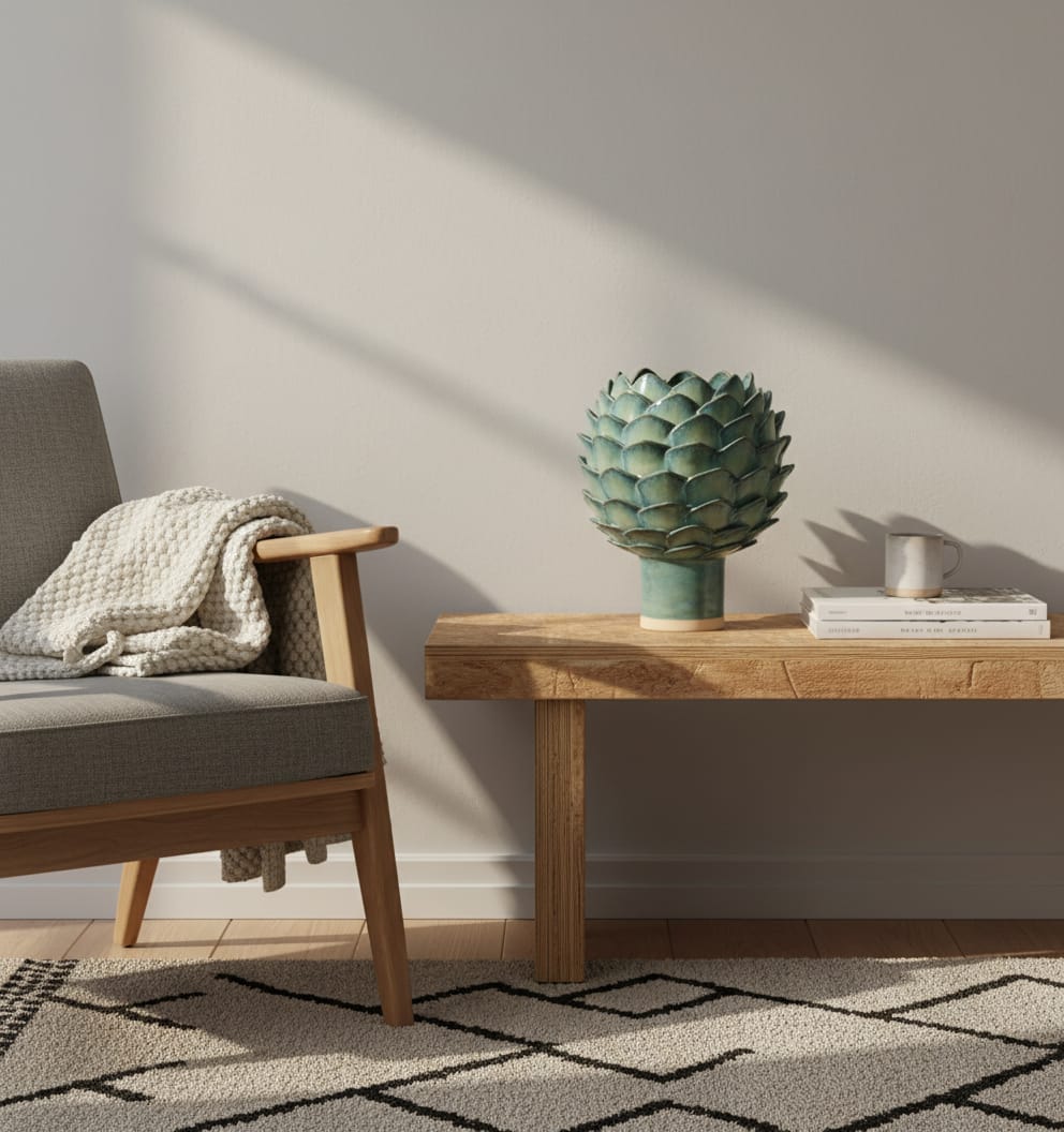 Koglevase - Blågrøn